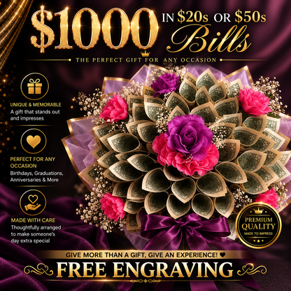 1000 Dollar Money Bouquet