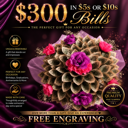300 Dollar Money Bouquet